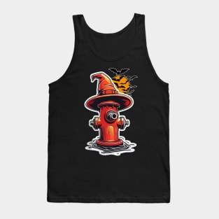 Fire Hydrant Costume a Witch Funny Lazy Halloween Ideas Tank Top